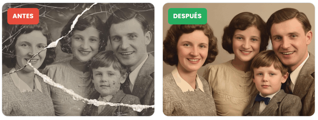 Guía completa para restaurar fotos antiguas con IA.